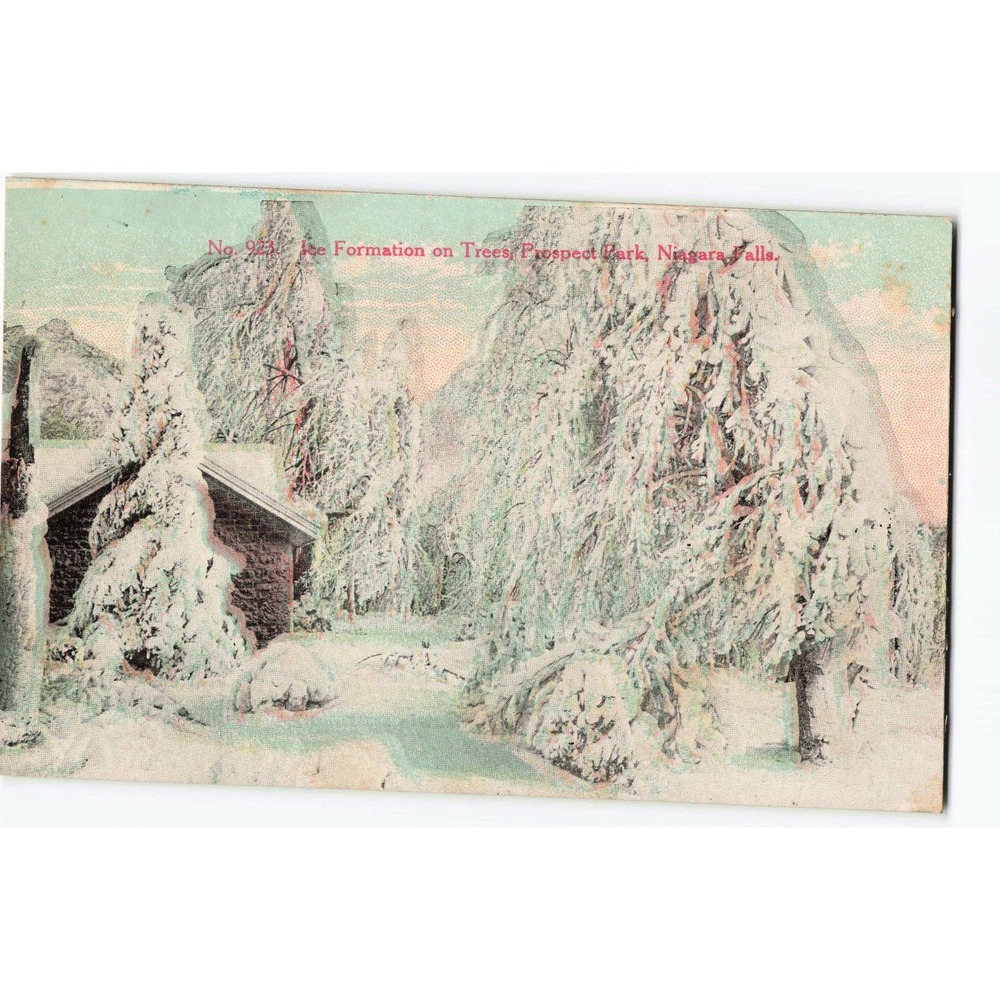 Niagara Falls NY Prospect Park Ice Formation Postcard c1918 No. 923